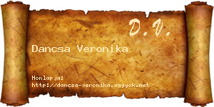 Dancsa Veronika névjegykártya